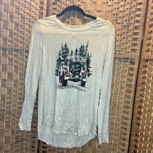 Maurices | Grey | "Tis the Season" Christmas Jeep Long Sleeve Tee